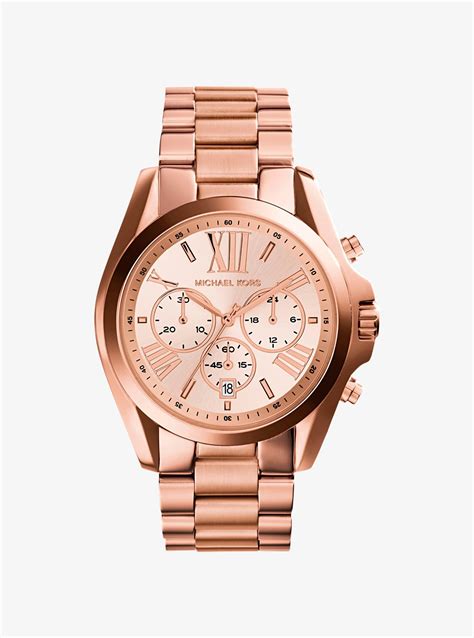 michael kors oversize bradshaw gold tone watch|Michael Kors oversized bradshaw watch.